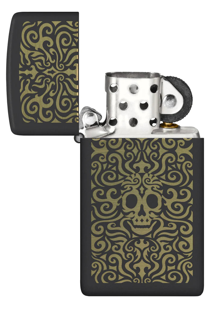 Skull Filigree Design Zippo
