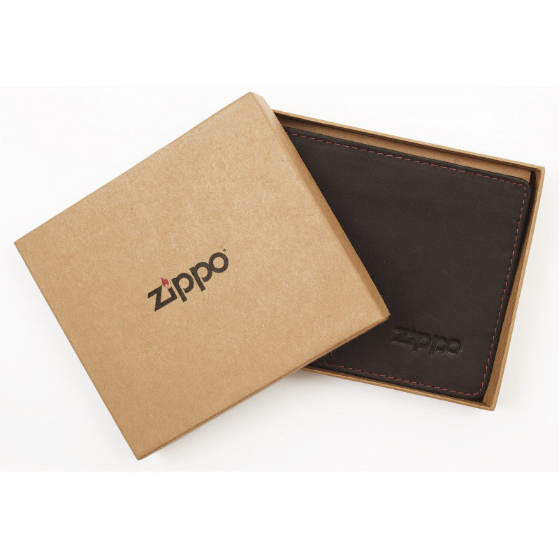 Leather Wallet Brown Zippo