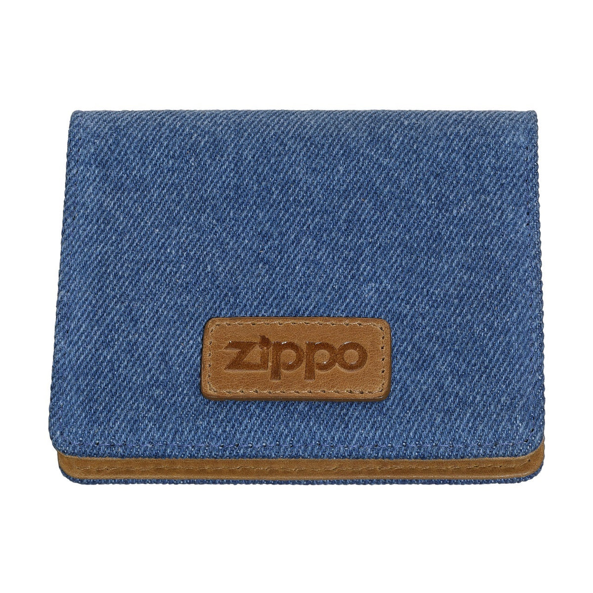Card Case Denim Blue Tan