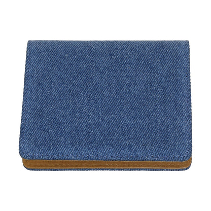 Card Case Denim Blue Tan