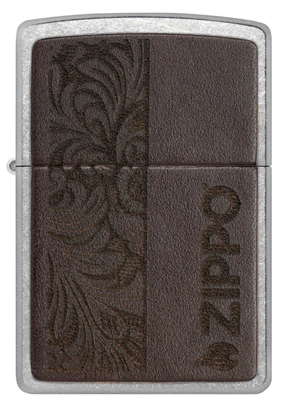 Brown Leather Emblem - Zippo Design