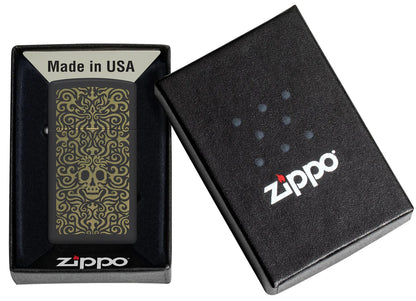 Skull Filigree Design Zippo