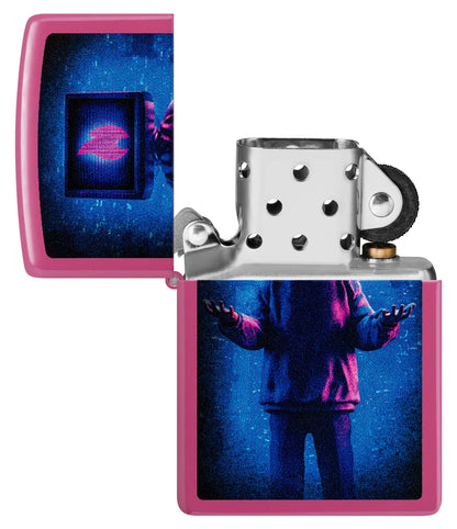 Flame TV Man Design Zippo