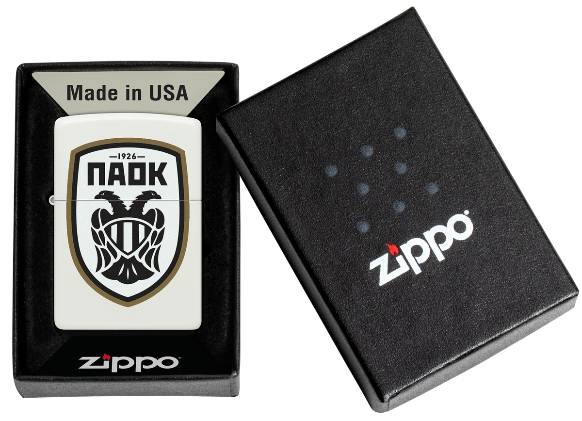 PAOK Black Logo Zippo