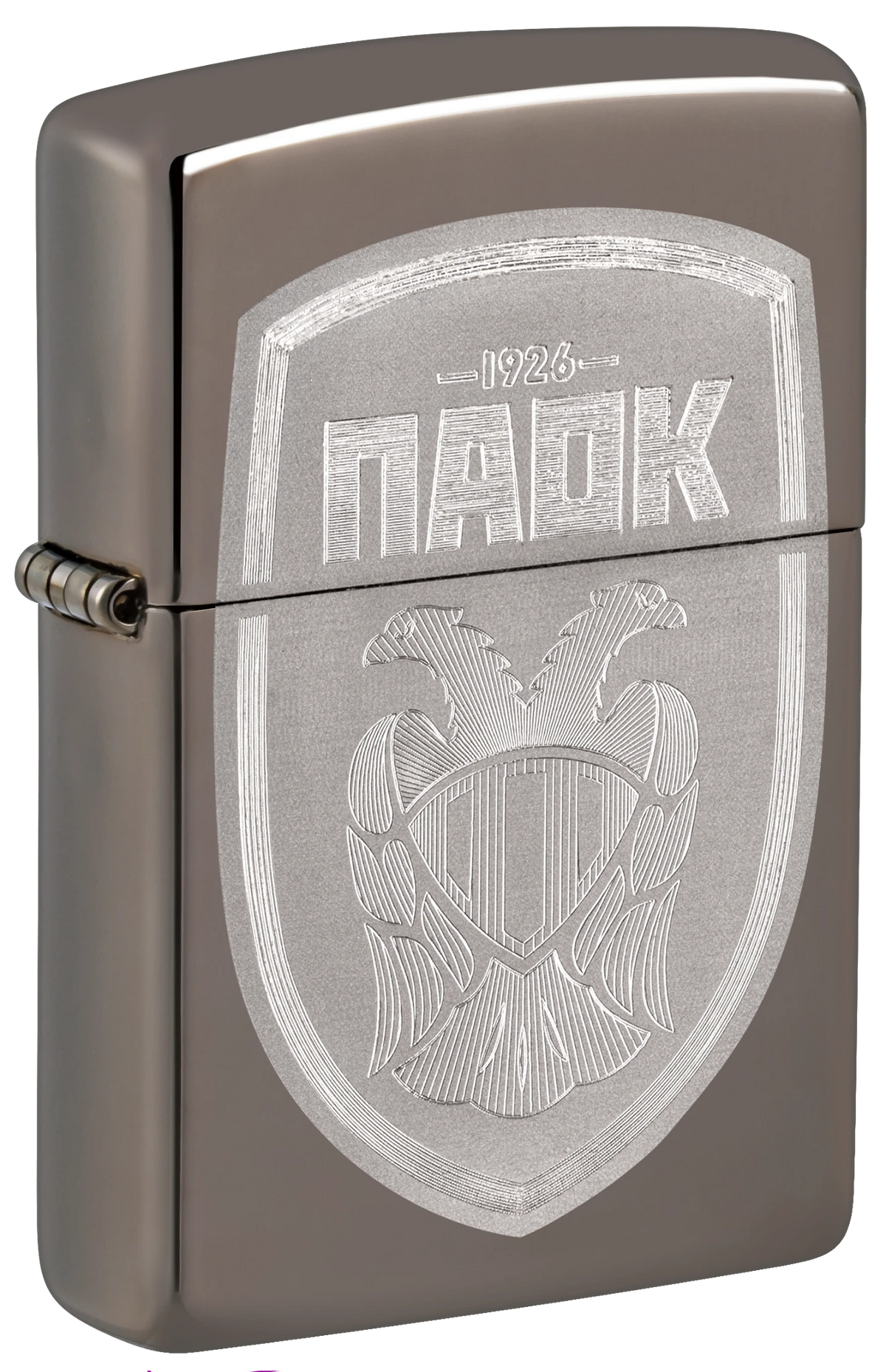 PAOK Sheild Laser Zippo