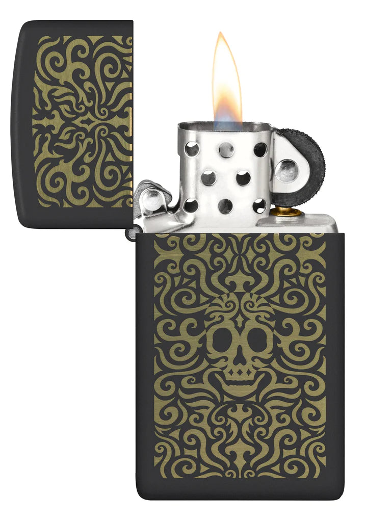 Skull Filigree Design Zippo