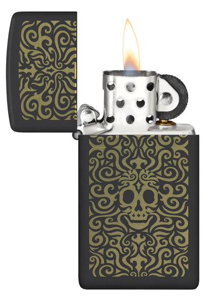 Skull Filigree Design Zippo