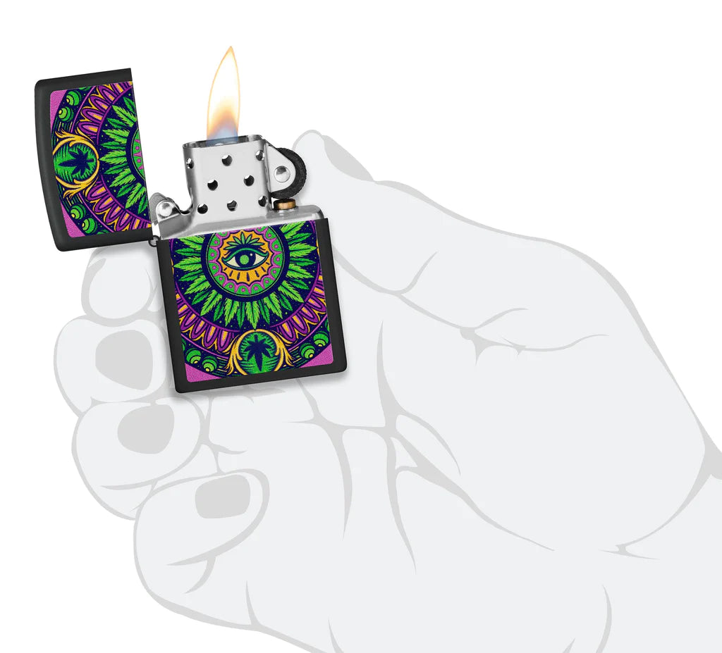 Cannabis Pattern Design Zippo