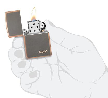 Rustic Bronze Zippo Logo