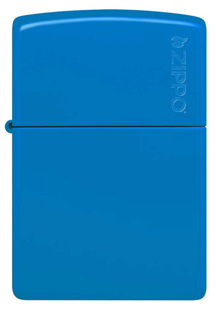 Sky Blue Matte Zippo Logo