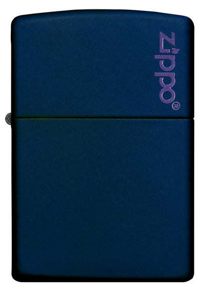 Navy Blue Matte with Zippo Logo Front View