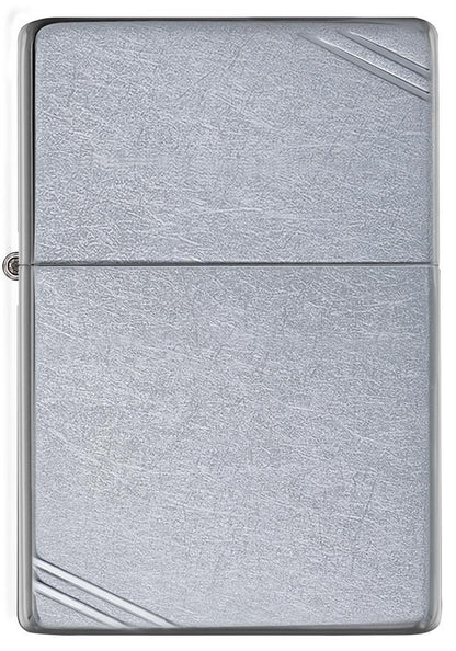 Front shot of Street Chrome Vintage with Slashes Windproof Lighter