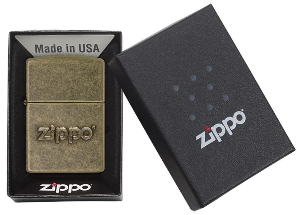 28994, Antique Brass Lighter with Zippo Stamping