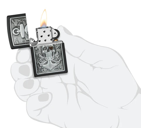 Skull Anchor Emblem Zippo