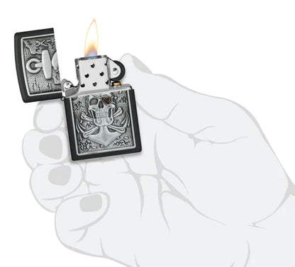Skull Anchor Emblem Zippo